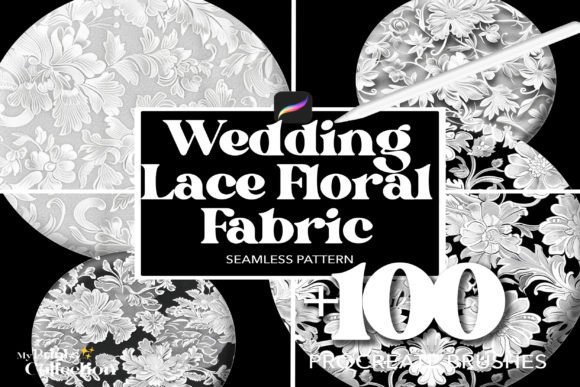 100 Procreate Wedding Lace Floral Fabric Brushes: Redefining Digital Elegance