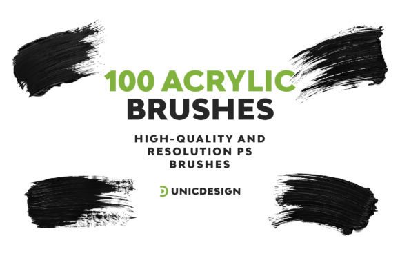 Acrylic Photoshop Brushes for Digital Art