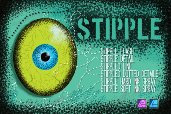Affinity Photo Designer Stipple Brush Set