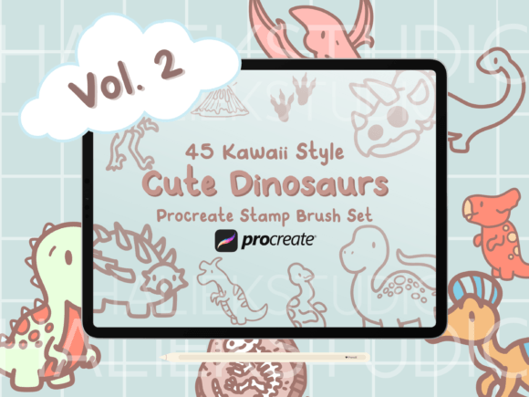 Dinosaurs Vol. 2 Procreate Stamp Brushes: An Evaluation