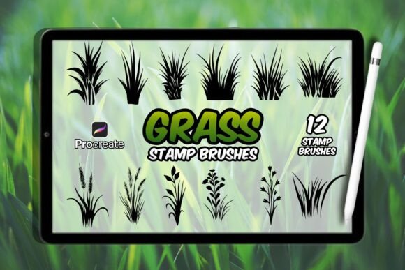 Grass Brush Stamp Set for Procreate: Bringing the Wild to Your Digital Canvas