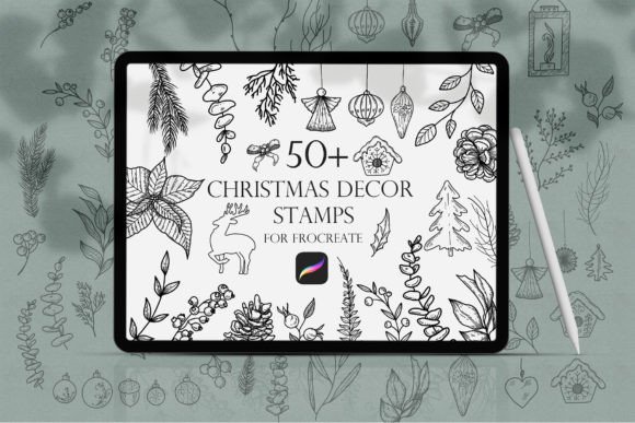 PROCREATE Stamps Christmas Decor: Festive Digital Art