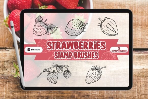 Strawberries Brush Stamp Set for Procreate: A Practical Evaluation