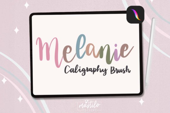 Transform Your Digital Canvases with the Melanie Caligraphy Lettering Procreate Brush