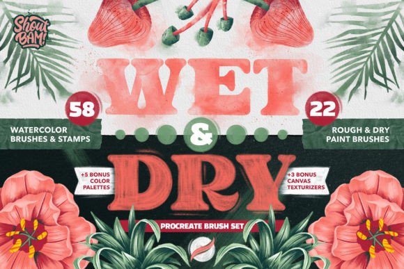 Wet Dry Procreate Brush Set: Elevating Digital Art with Mixed Media